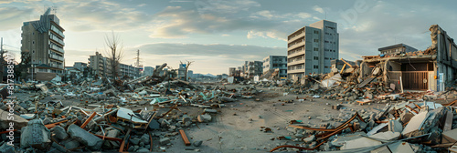 Shattered Haven: The Ruins of a City After an Earth-shaking Natural Disaster photo