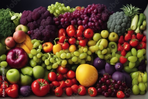  green red yellow purple vegetables fruits vegetable fruit food colourful organic fresh rainbow vegetarian vitamin spinach cucumber courgette bean pepper apple tomatoes corn viburnum dogwood cape 