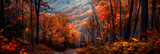 Spectacular Panorama View of West Virginia Regally Cloaked in Brilliant Autumn Colors