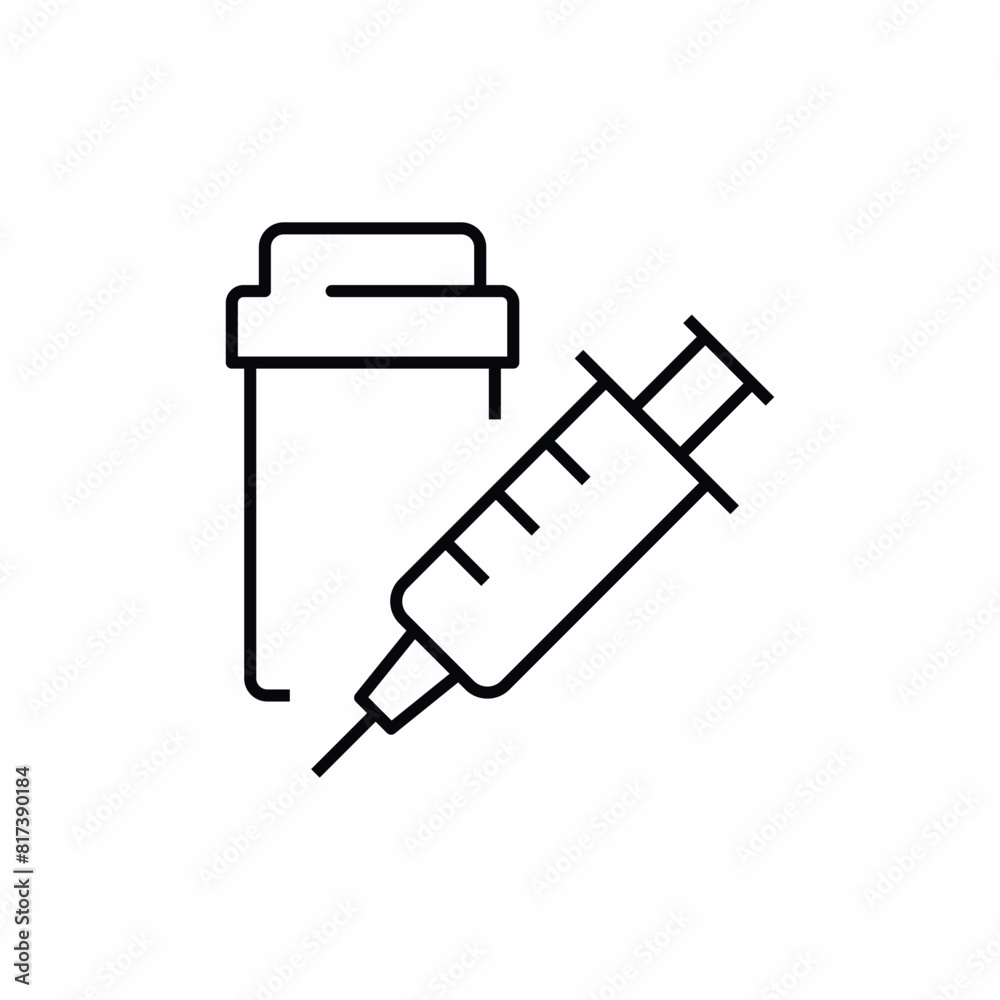 syringe injection pills medicine icon