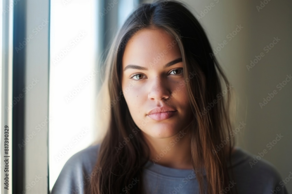 portrait serious young adult female social worker portrait serious young adult female social worker