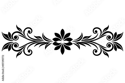 Set of ornamental borders vector art illustration