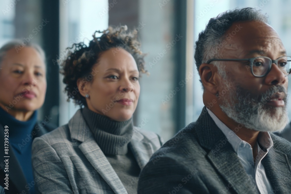 Portrait of a diverse group of business people in an office. Portrait of a diverse group of business people in an office.