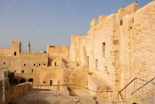 Monastir in Tunisia is an ancient city and popular tourist destination on Mediterranean Sea