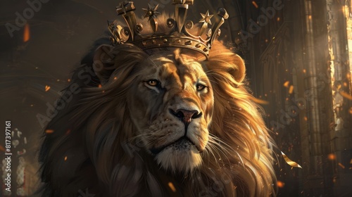 lion crown christian concept art