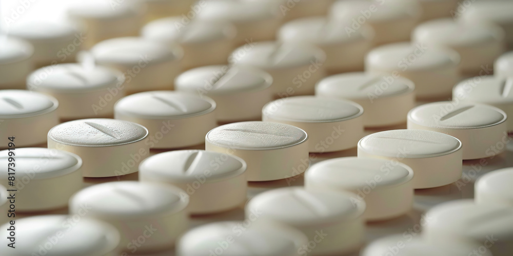 Neatly Arranged Adderall Tablets Awaiting Focus-Boosting Administration Neatly Arranged Adderall Tablets Awaiting Focus-Boosting Administration
