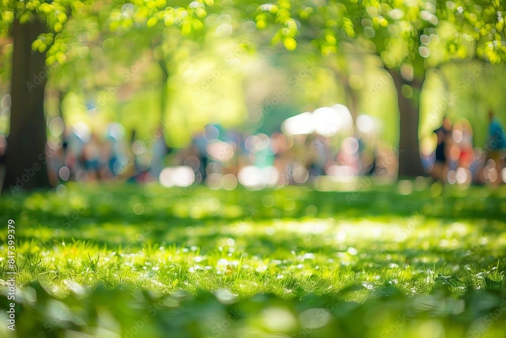blurred background of people enjoying spring or summer day in lush green park defocused bokeh effect photograph blurred background of people enjoying spring or summer day in lush green park defocused bokeh effect photograph