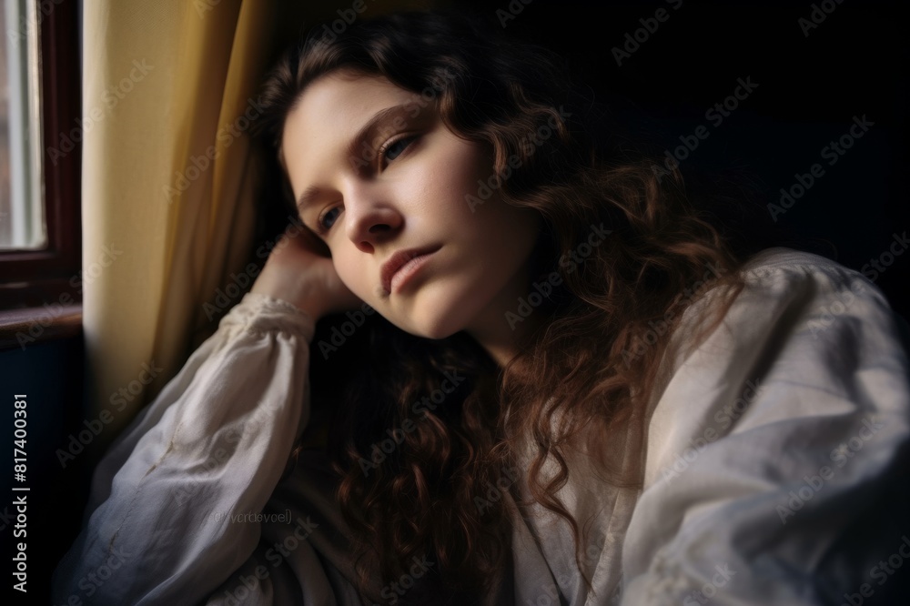teenage girl on sofa daydreaming teenage girl on sofa daydreaming