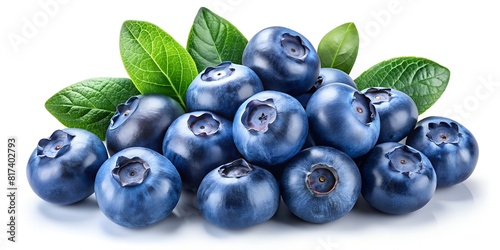 Blueberries isolated on white background