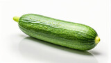 single cucumber isolated on white background