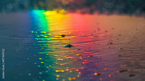 Minimalist Rainbow Reflection on Water © jxvxnism