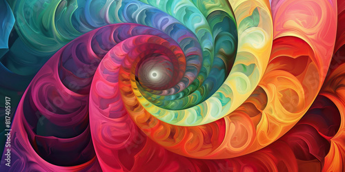 A kaleidoscope of colors swirls together in a vivid dreamscape  mirroring the complexity of the human mind. 