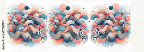 Set of abstract vector banners with wavy liquid shapes. Fluid gradient elements.