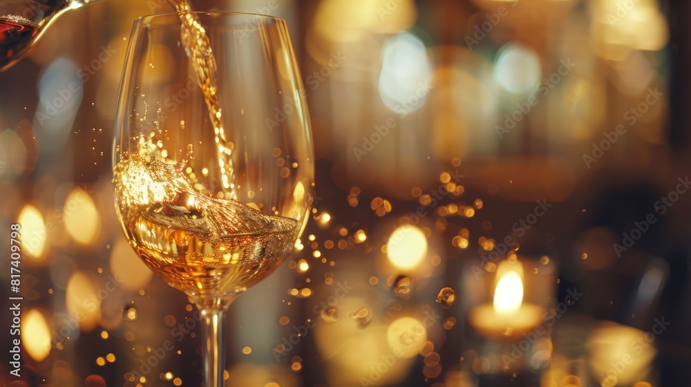 Elegance in motion: a stream of spirits pouring into a glass, embodying refined taste. Elegance in motion: a stream of spirits pouring into a glass, embodying refined taste.