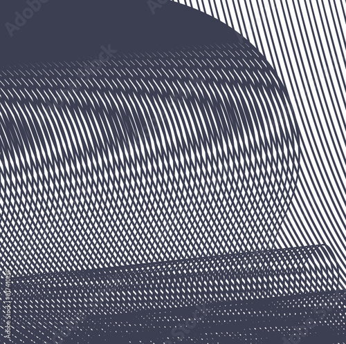 Abstract striped pattern with intersecting grids or shapes.