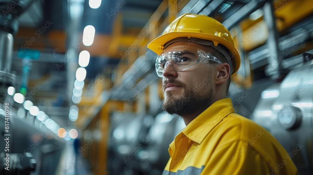 Industrial engineers overseeing automated manufacturing processes, expert and focused Industrial engineers overseeing automated manufacturing processes, expert and focused