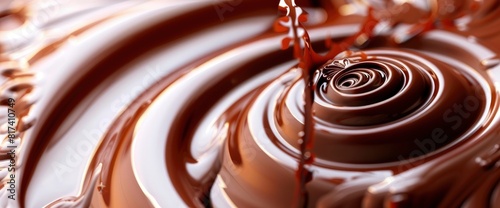 Abstract Background World Chocolate Day, Chocolate Swirl Fractals, World Chocolate Day Background