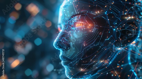 Shaping tomorrow's world with open AI: a visionary concept of interconnected devices driving societal progress. #817411731