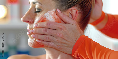 Muscle relaxants: A masseuse works their magic, easing tense muscles photo