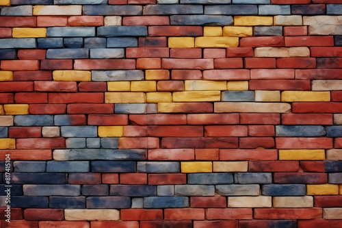 full frame shot of multi colored brick wall,turkey