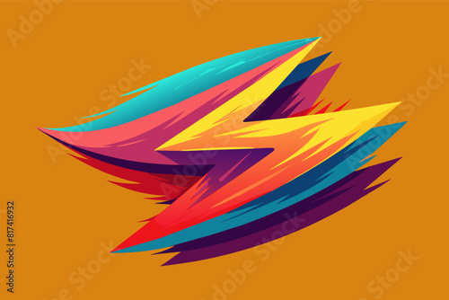 A vibrant abstract logo featuring a wave-like design.