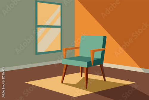 An empty room with a chair and window, offering a serene and minimalistic ambiance.