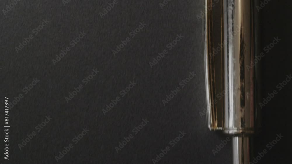 Brass pen tracking from above from tip, top to bottom Brass pen tracking from above from tip, top to bottom