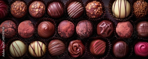An assortment of pralines. ...