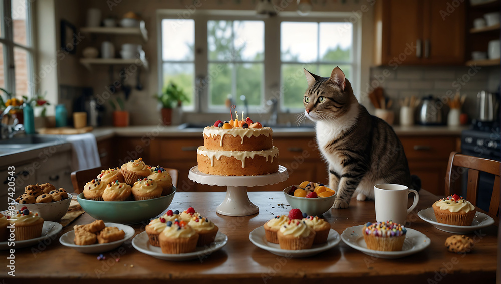 Cat's Delight Birthday Treats in the Kitchen