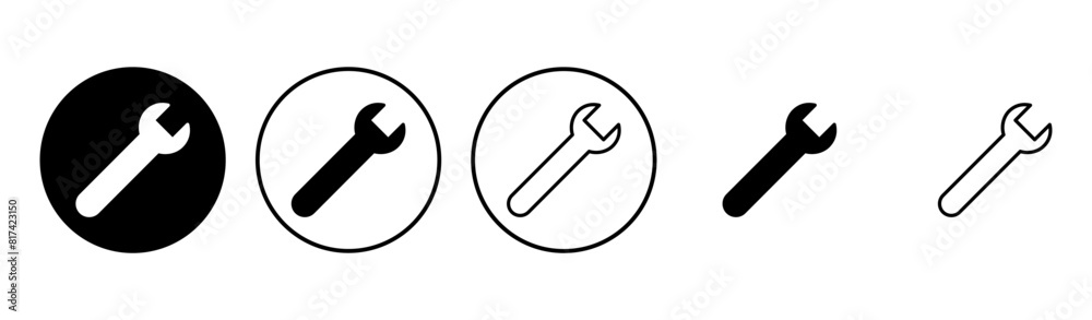 Wrench icon set. repair icon vector. tools icon vector Wrench icon set. repair icon vector. tools icon vector