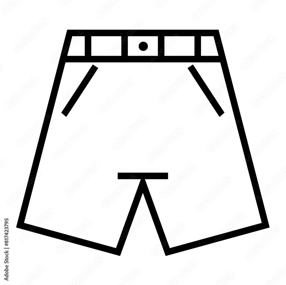 Short Pants icon Outline Style Vector Doodle Short Pants icon Outline Style Vector Doodle