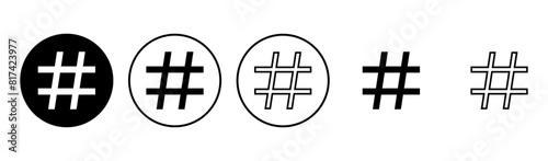Hashtag icon set. hashtag symbol
