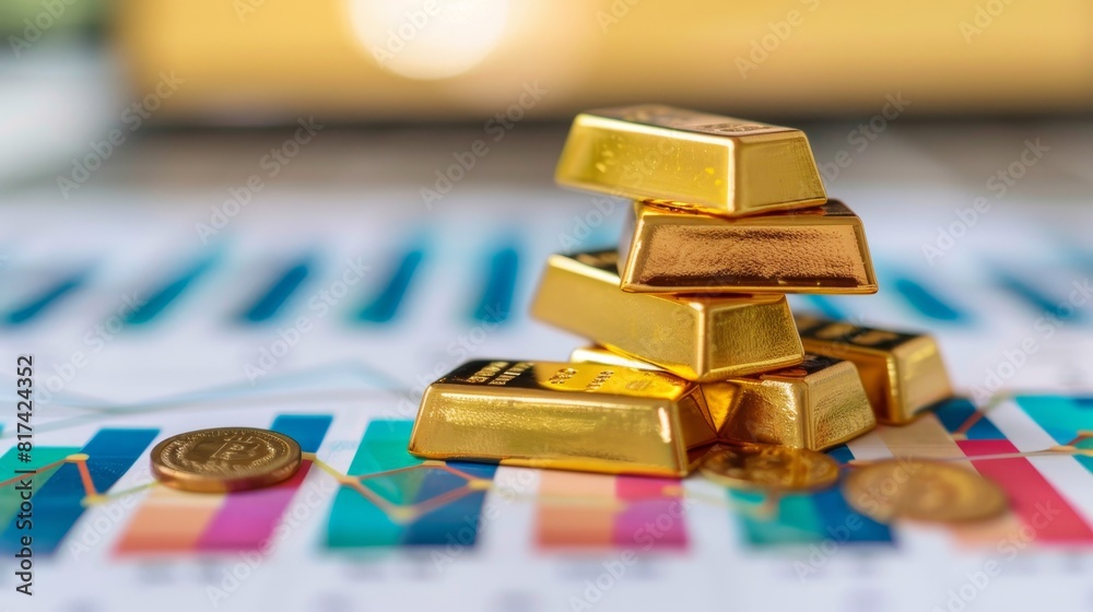 Gold bars stack atop regulatory compliance tools for tracking indicators on a chart Gold bars stack atop regulatory compliance tools for tracking indicators on a chart