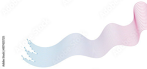 abstract wavy lines background element. Suitable for AI, tech, network, science, digital technology themes