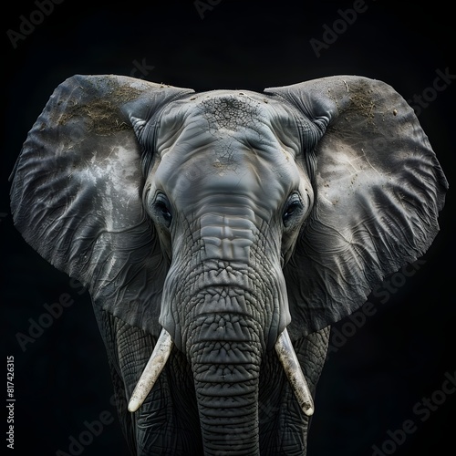 Majestic Elephant in Captivating Wildlife Portrait