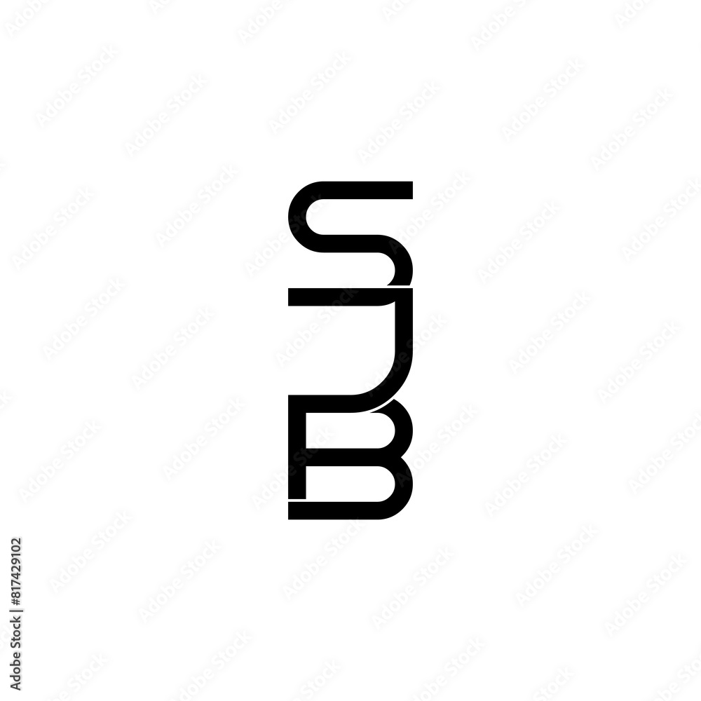 sjb lettering initial monogram logo design sjb lettering initial monogram logo design