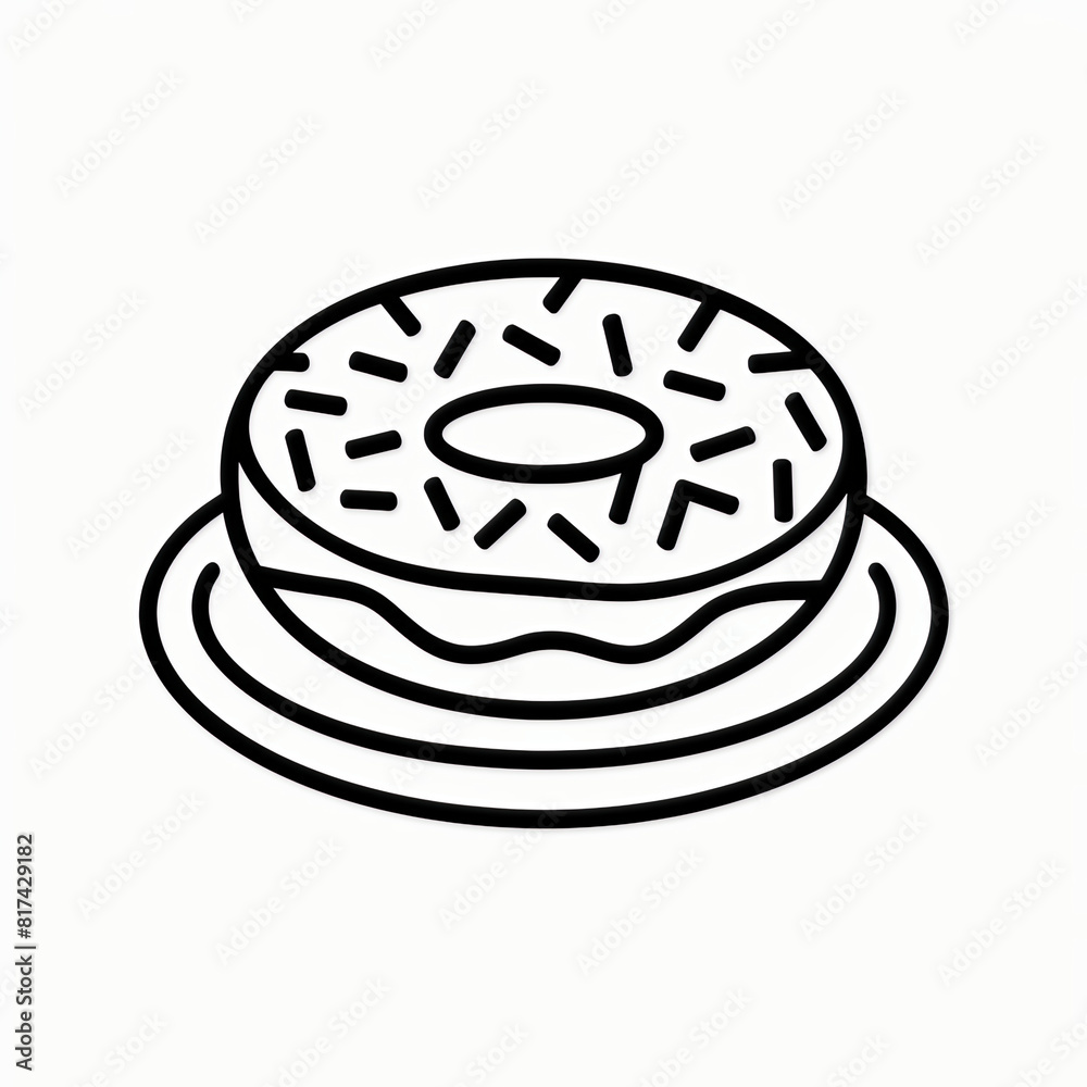 2d Donut graphic design digital art flat design Outline 2d Donut graphic design digital art flat design Outline
