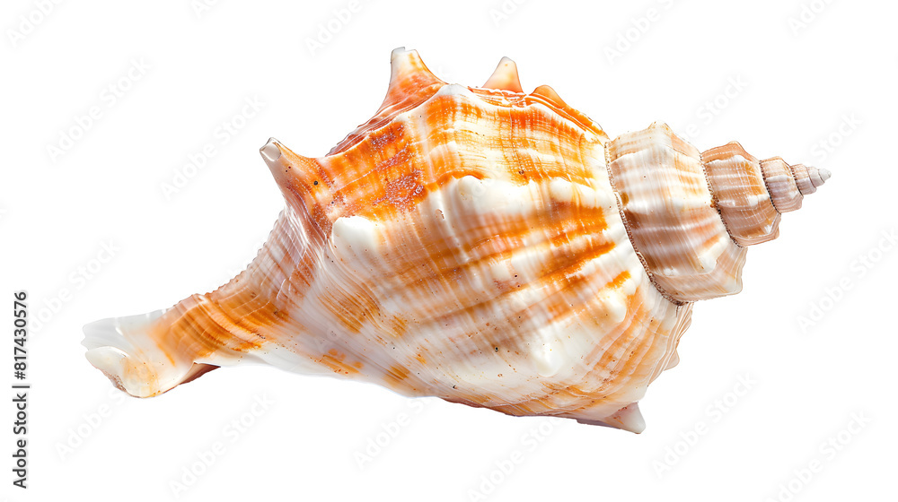 Close up of sea shell isolated on white background Close up of sea shell isolated on white background
