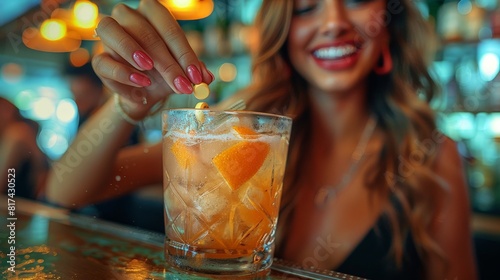 girls out in a cocktail bar...