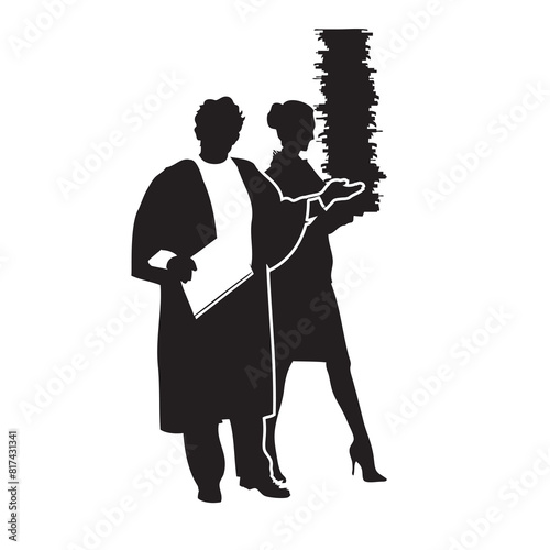 Lawyer with assistant