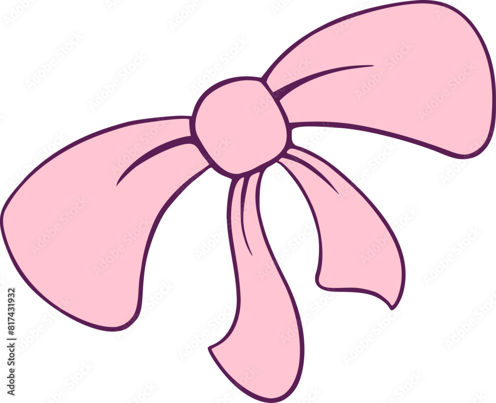 Cartoon pink ribbon Cartoon pink ribbon