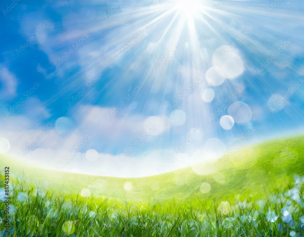 Obraz premium きらめく夏の草原