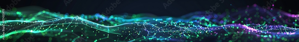 Fototapeta premium An abstract concept of a digital art network