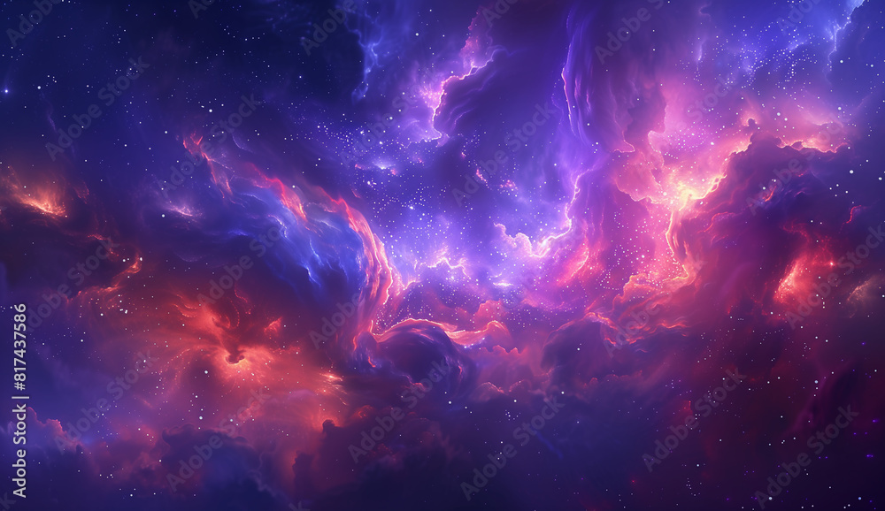 Fototapeta premium The Universe's Masterpiece: A Tapestry of Light and Color in Space