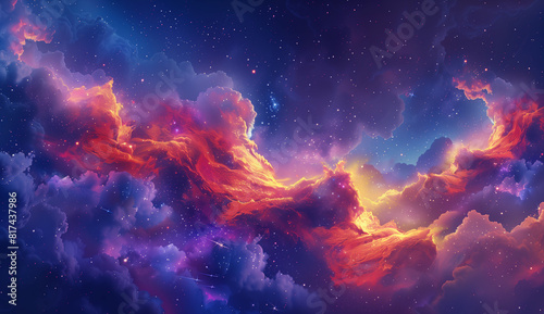 Where Dreams Collide with Reality: The Mesmerizing Colors of a Nebula photo