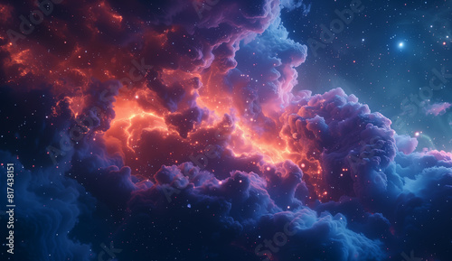 A Journey Through the Stars: The Ethereal Beauty of a Cosmic Nebula © amirfaoezan
