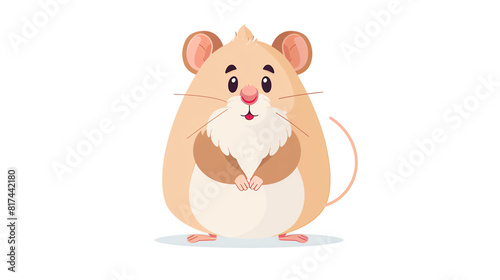 Rat cartoon on white transparent background