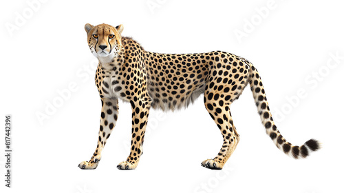 leopard cub in front of white background