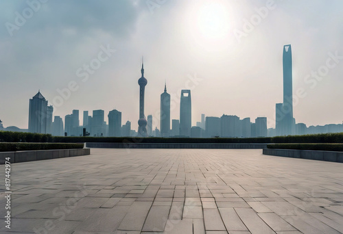 'skyline square china wuxi empty city Panoramic Building Background Business Sky Office City Landscape Road Space Cloud Marble Architecture Sunset Street China Floor Modern Sunrise Concrete Buildings' photo