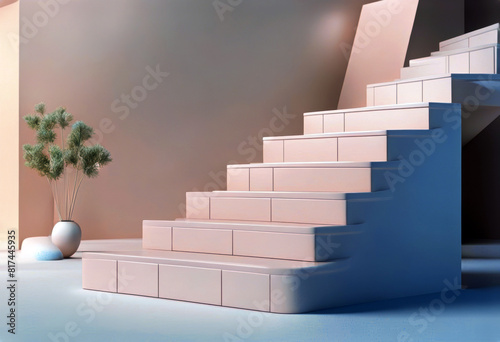  geometric light background steps 3Drender Studio shoes pastel podiumstand advertising Architectural objects product products Staircase cosmetics poduim stair step business 